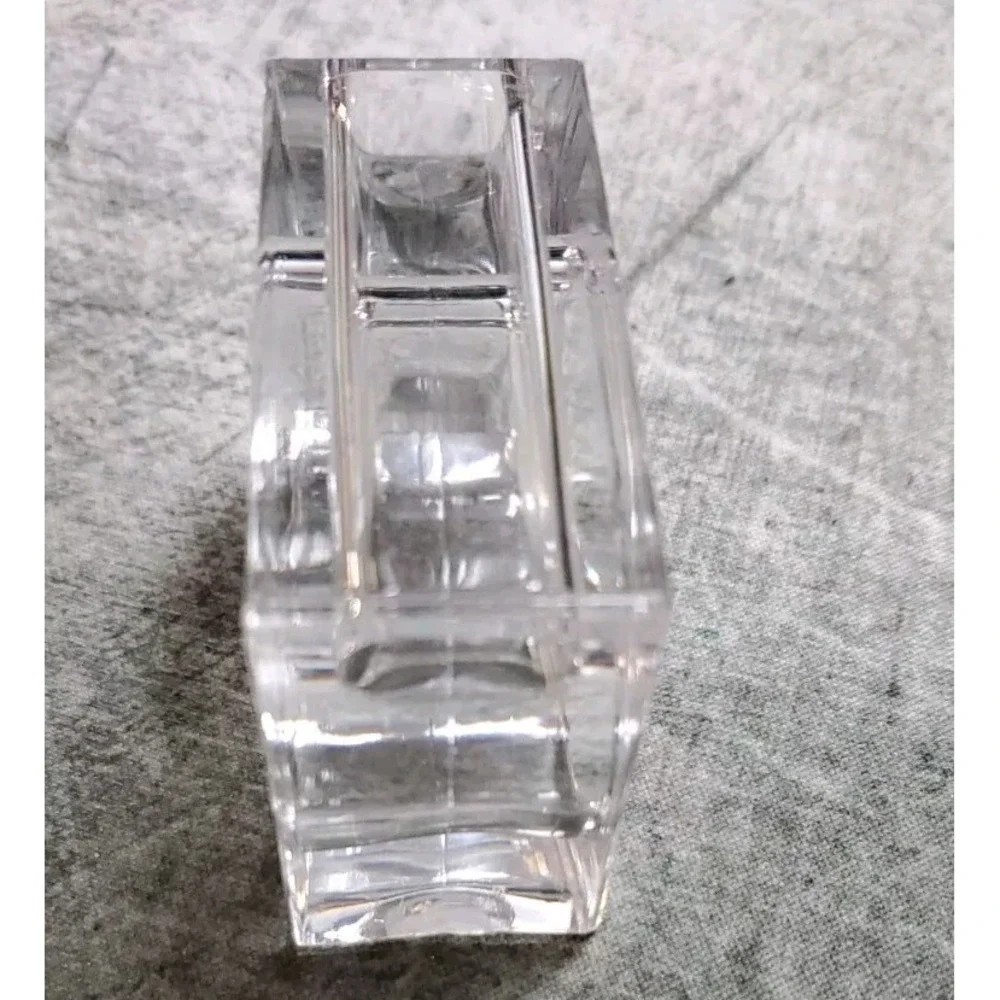 Vtg‎ Lillian Vernon Napkin Rings Holders Bud Vases Clear Lucite Modern Set of 4